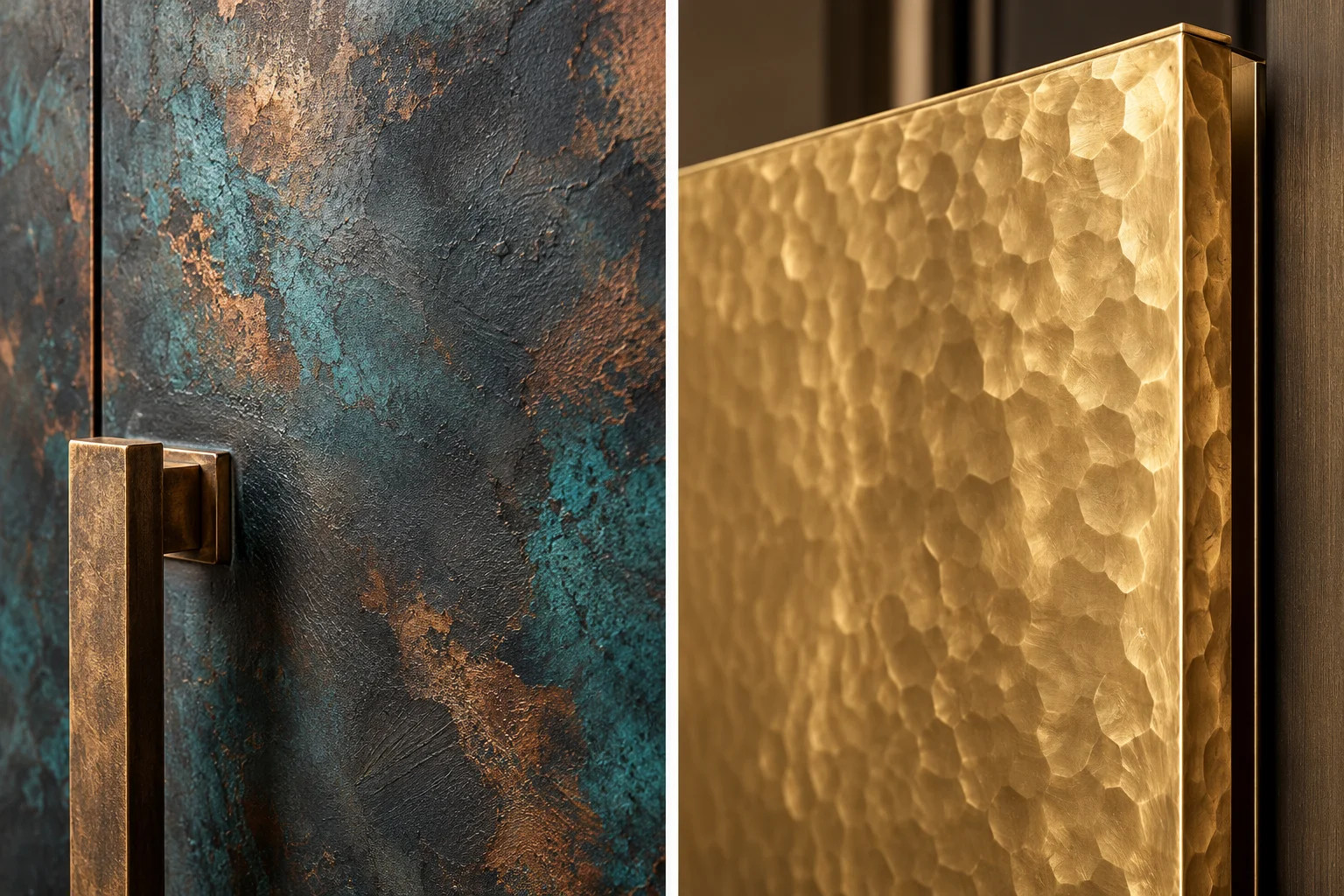 Close-up special effect paint and metal finishes